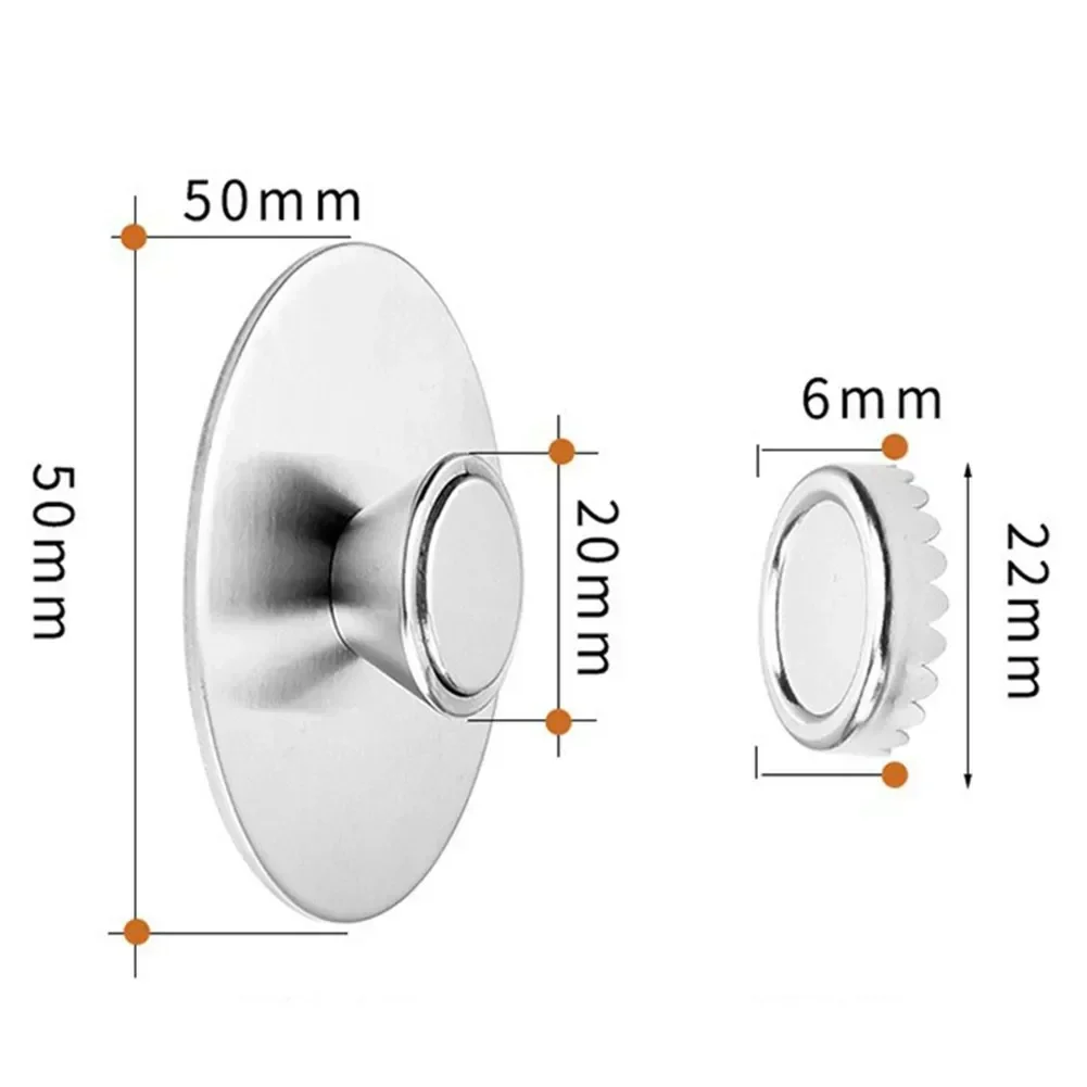 1PC Portable New Magnetic Soap Holder 2.2*0.6cm Stainless Steel Dispenser Kitchen Bathroom Wall Mounted