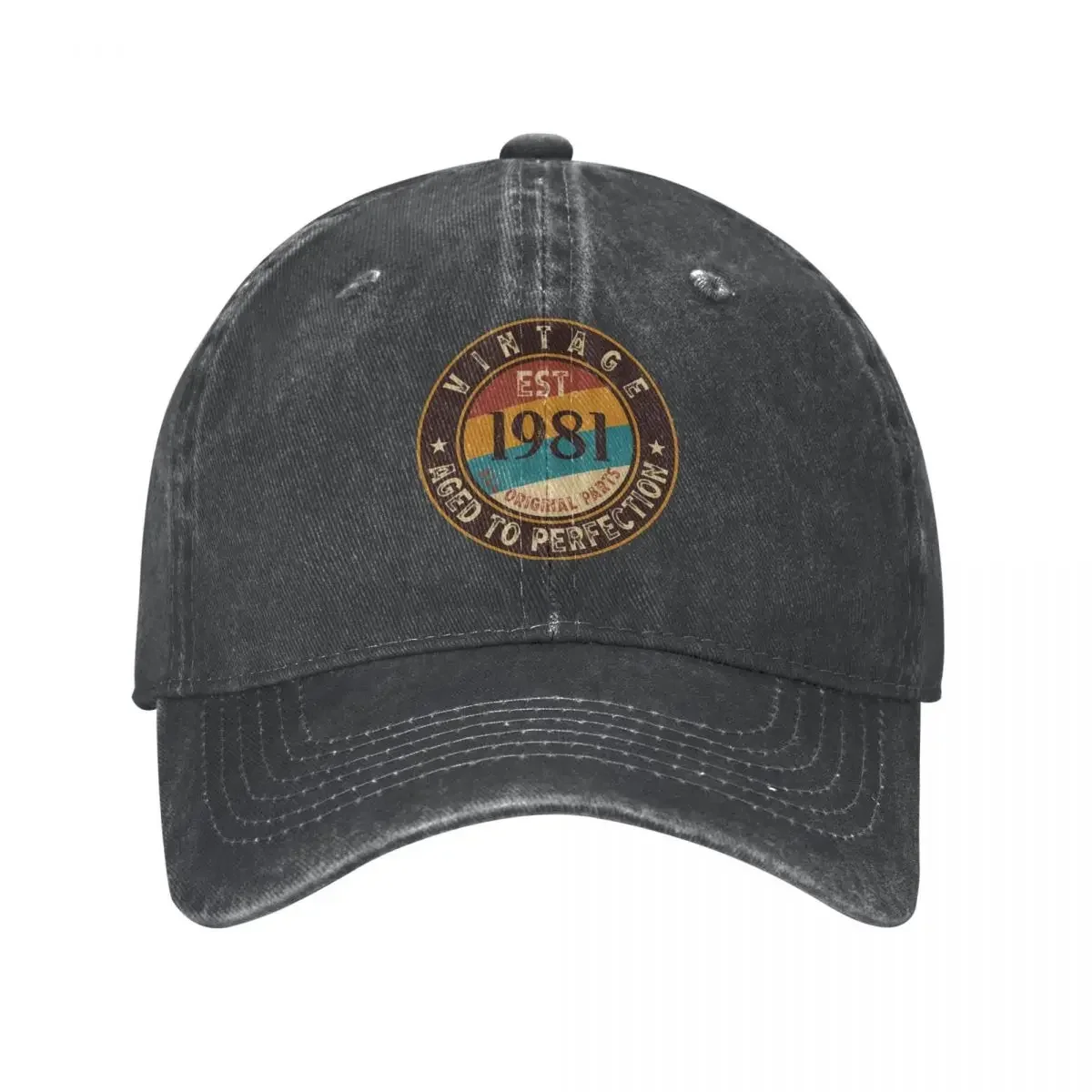 1981 Vintage Aged To Perfection Est Dad Hat Cowboy Hat Hats Hip Hop Caps For Women Sun Shade Hats Snapback Caps Family