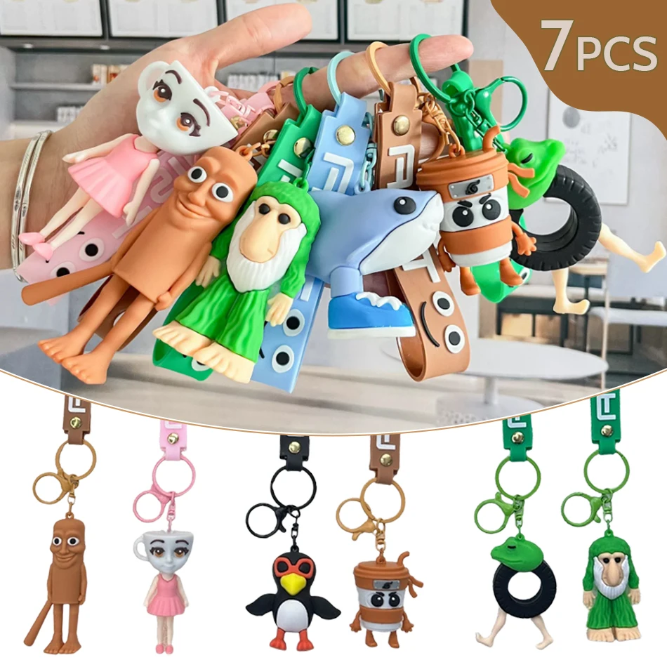 الإيطالية Brainrot الشكل المفاتيح على ظهره هاتف محمول معلقة المعلقات تونغ تونغ تونغ صحور الحلي مجردة تمثال كيرينغ