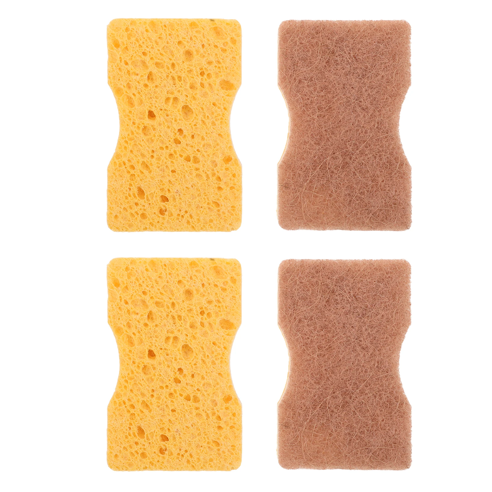 

4pcs Large Cellulose Dish Towels High Absorbency Oil Resistant Reusable Multipurpose Kitchen Sponges for Sink Countertop Car
