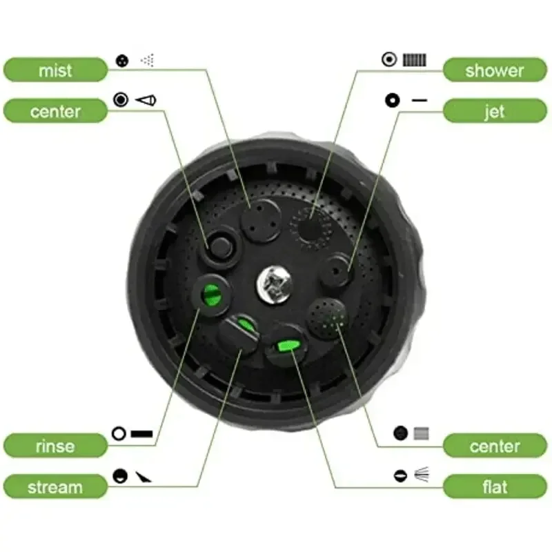 Nueva pistola de agua de espuma de alta presión 8 en 1, boquilla de manguera de riego para jardín, dispensador de jabón, pistola rociadora de ducha para mascotas, herramienta de lavado de coches