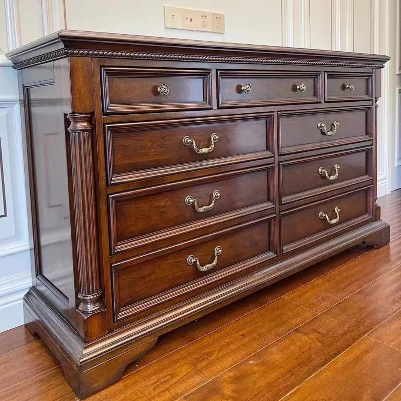 

North America, Roman column, bedroom chest cabinet, American style rich solid wood locker, living room nine chest cabinet, porch