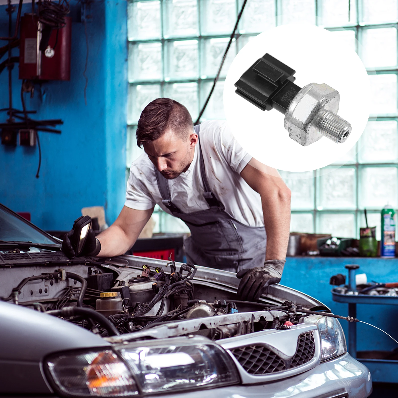 

Oil Pressure Sensor Engine Oil Sender Switch Plastic Automotive Lubricant Warning Reliable Performance Vehicle Monitoring Sensor