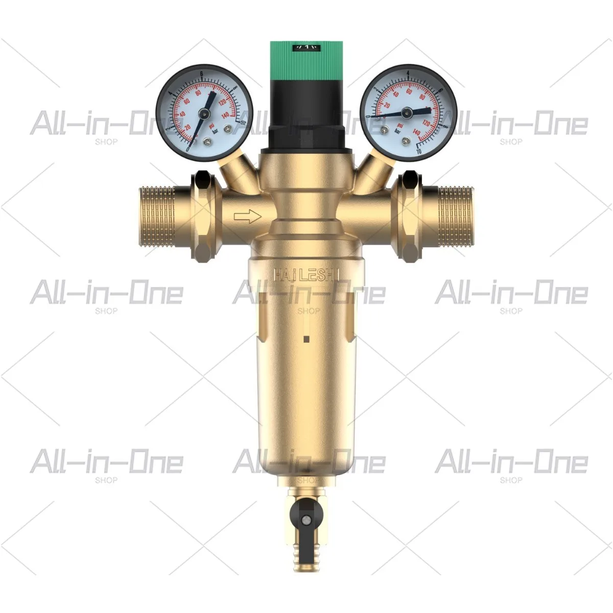 All-copper stabilized central water purifier pre-filter large flow anti-scaling and dirt removal