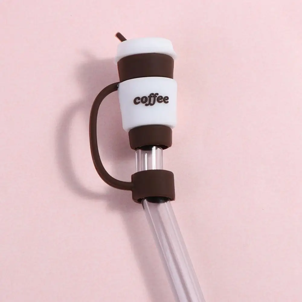 Cup Accessories Silicone Straw Topper Cartoon Splash Proof Straw Cover Cute Reusable Straw Dust Cap Straw Decoration