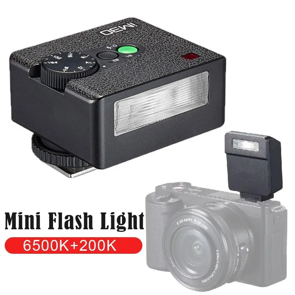 For Godox IM22 IFlash Mini Flash Single Contact Hot Shoe Top Flash 6500K+200K 7-speed 13-level Manual Dimming Camera General