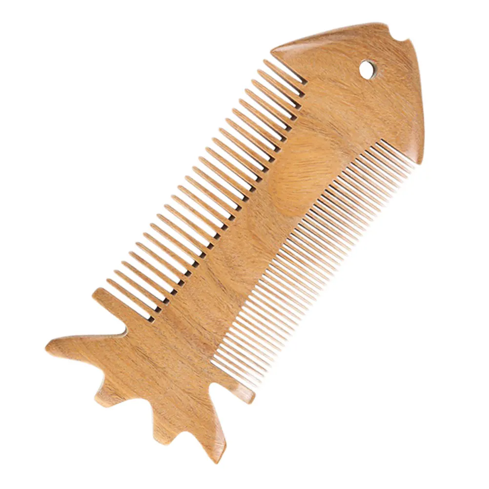 

1Pcs Double-Sided Natural Sandalwood Comb Shape Anti-Static Smooth Teeth Scalp Massage Headache Relief Handmade Wooden