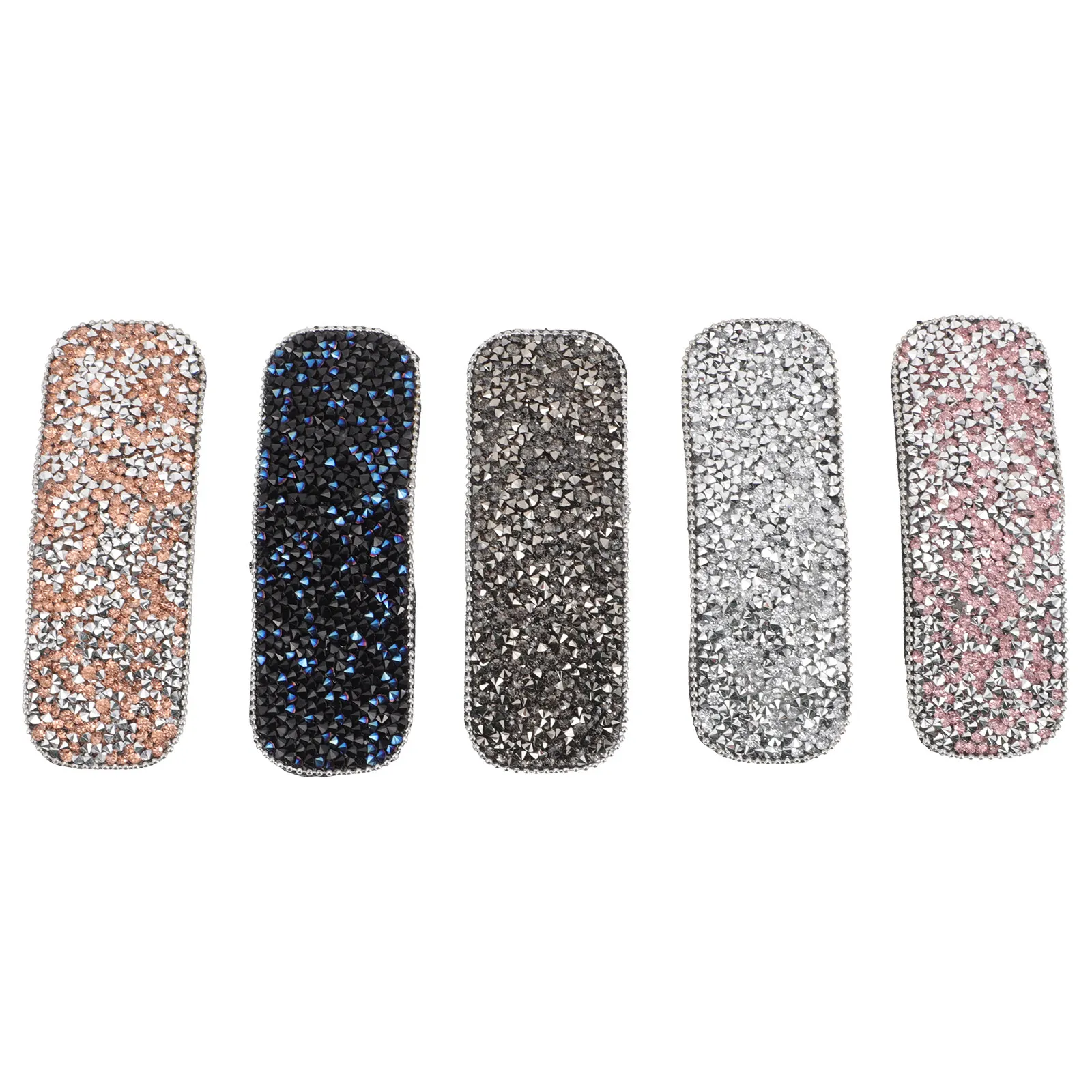 

5Pcs Rhinestone Hair Clips Diamond Crystal Hairpins Barrettes for Women Elegant Lightweight Hair Decor for Braiding