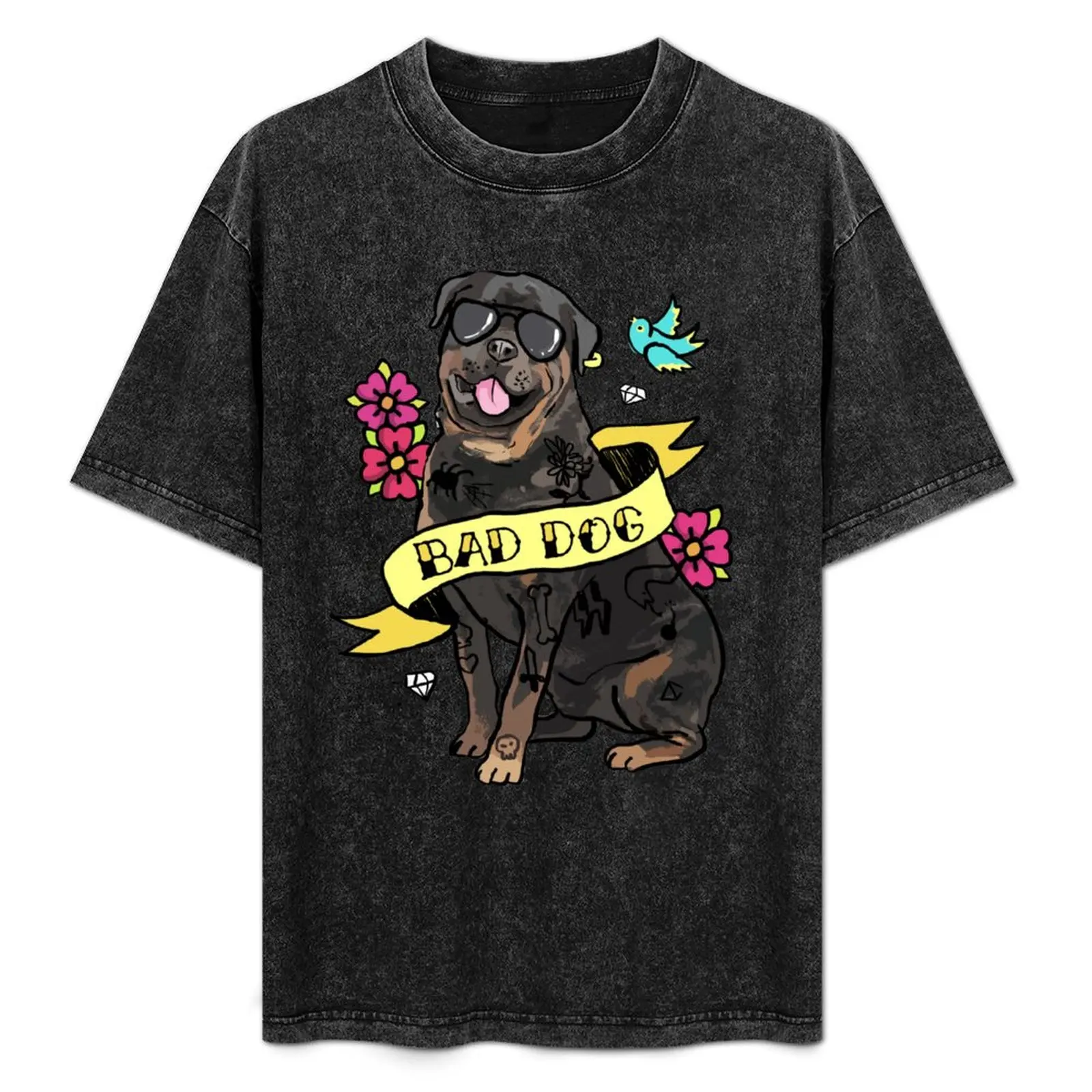 

Bad Dog Rottweiler Tattoo T-Shirt anime tshirt cute clothes plus size clothes essential t shirt plain black t shirts men