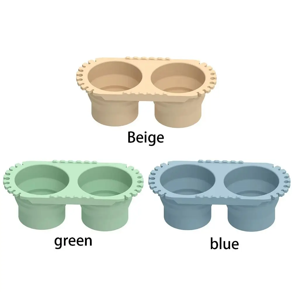Foldable Design Art Silicone Water Bucket Multi-functional Portable Collapsible Pen Washing Cup Dual Compartments Pen Holder view 4