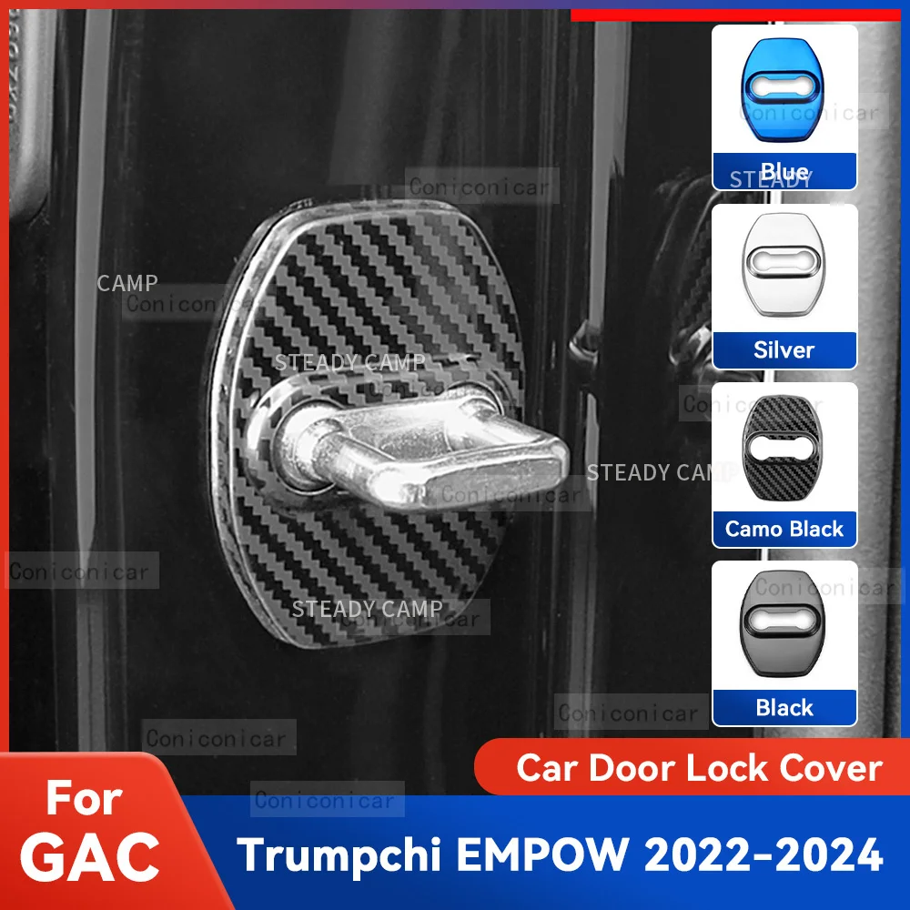 Auto Car Door Lock Protect Cover Emblems Case Stainless Steel Decoration For GAC Trumpchi EMPOW 2022-2024 Protection Accessories