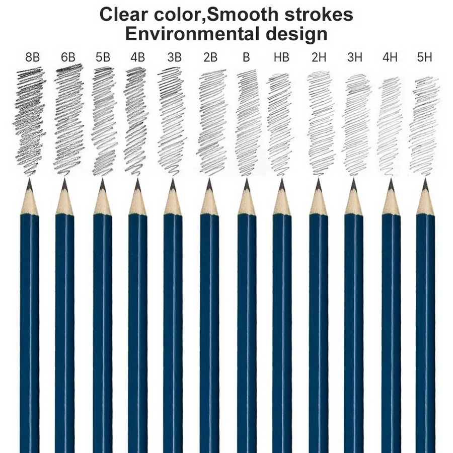 Set pensil sketsa dan pensil warna, perlengkapan seni menggambar, pensil minyak metalik 32/40/52/144 buah
