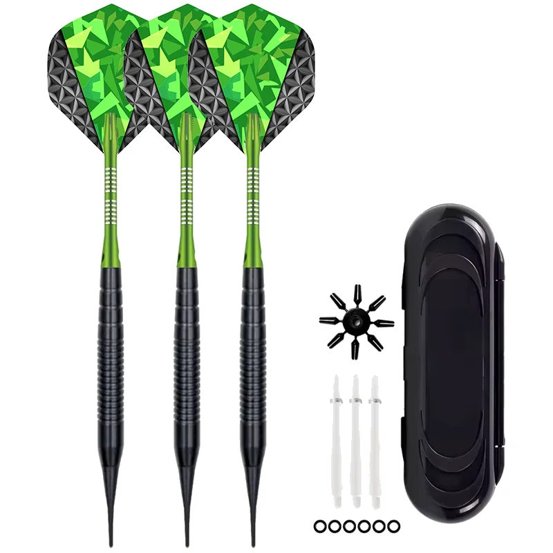 18g Soft Tipped Darts Professional Indoor Plastic Tip Darts Set for Electronic Dartboard Games Plastic Storage Box