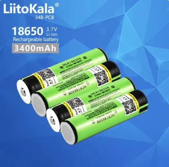 LiitoKala 34B-PCB NCR18650B 3,7V 18650 3500mAh Lithium-Akku Taschenlampenbatterien
