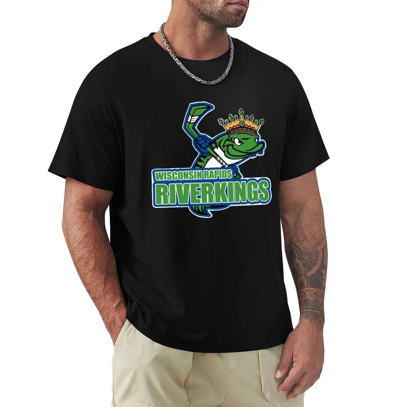 

Wisconsin Rapids Riverkings T-Shirt blanks plus size tops valentines clothes mens big and tall t shirts