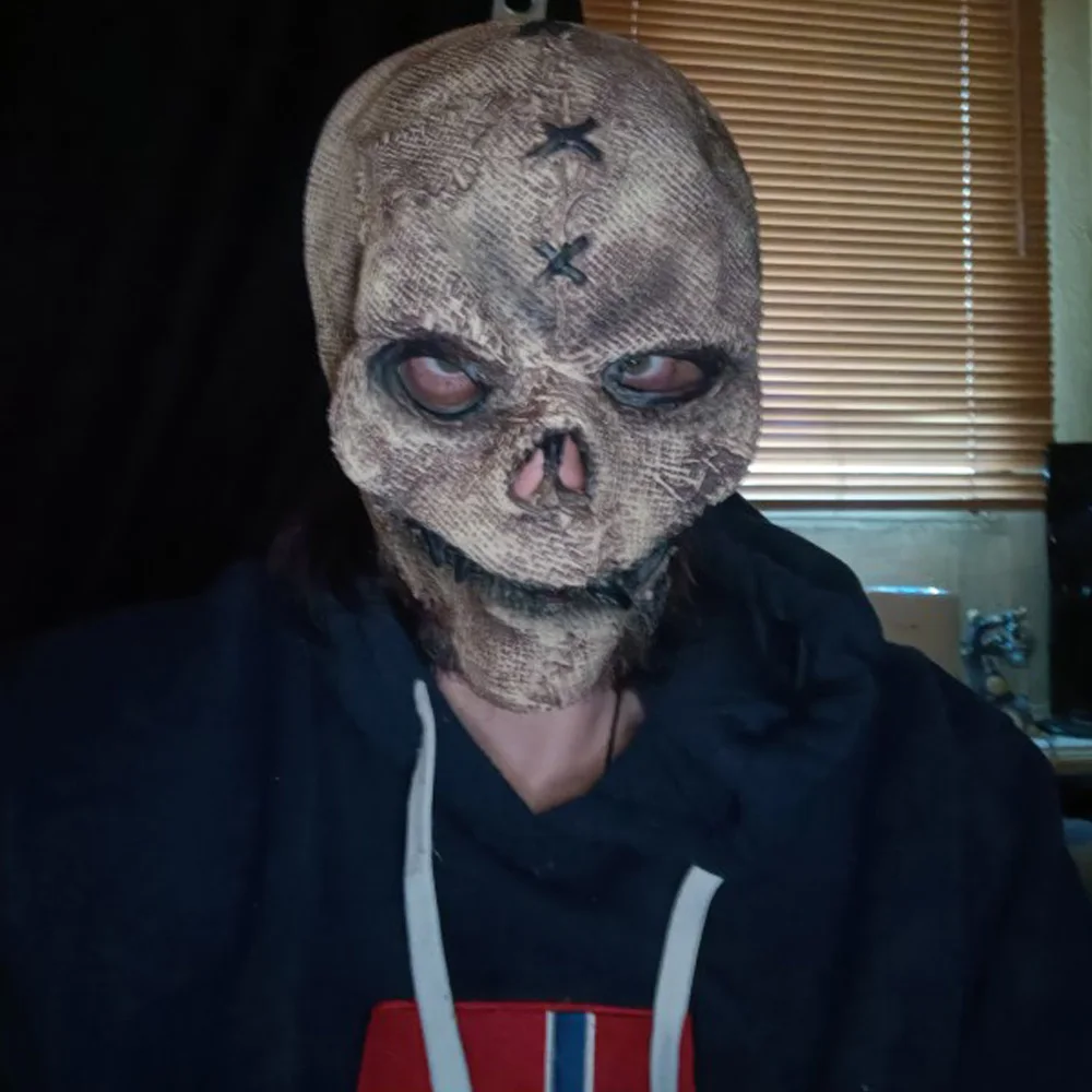 Halloween Horror Killer Maschera con teschio Cosplay Scheletro spaventoso Casa stregata Bar all'aperto Casco in lattice Puntelli per costumi da festa di Halloween