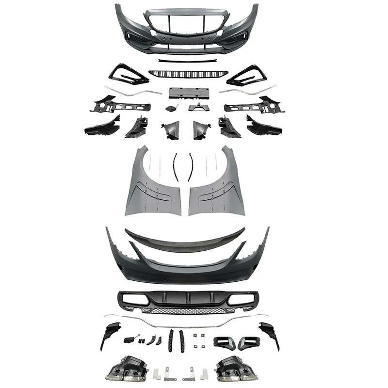

Suitable for 15-19 Mercedes-Benz new C-class w205c180c200 modification, Carlson front bar, middle net rear bar large surround
