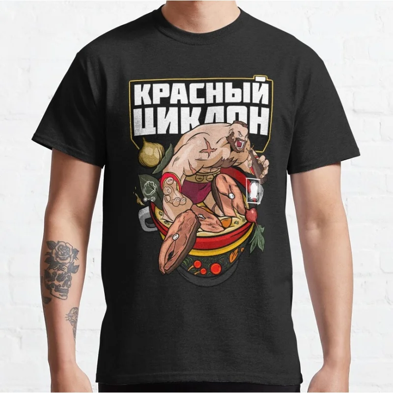 

Zangief’s Ukha Retro Combat Street fighter Gift t shirt Arcade game Graphic Tee Y2K Clothes Large size Tops 100% cotton tee