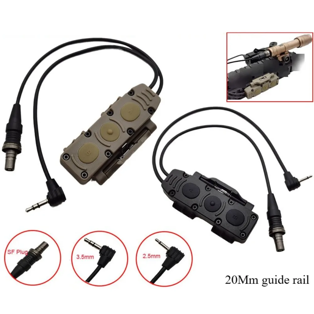 

Three control mouse tail wire control SF/2.5/3 interface adaptable to M600/300 flashlight always on DBAL PEQ15
