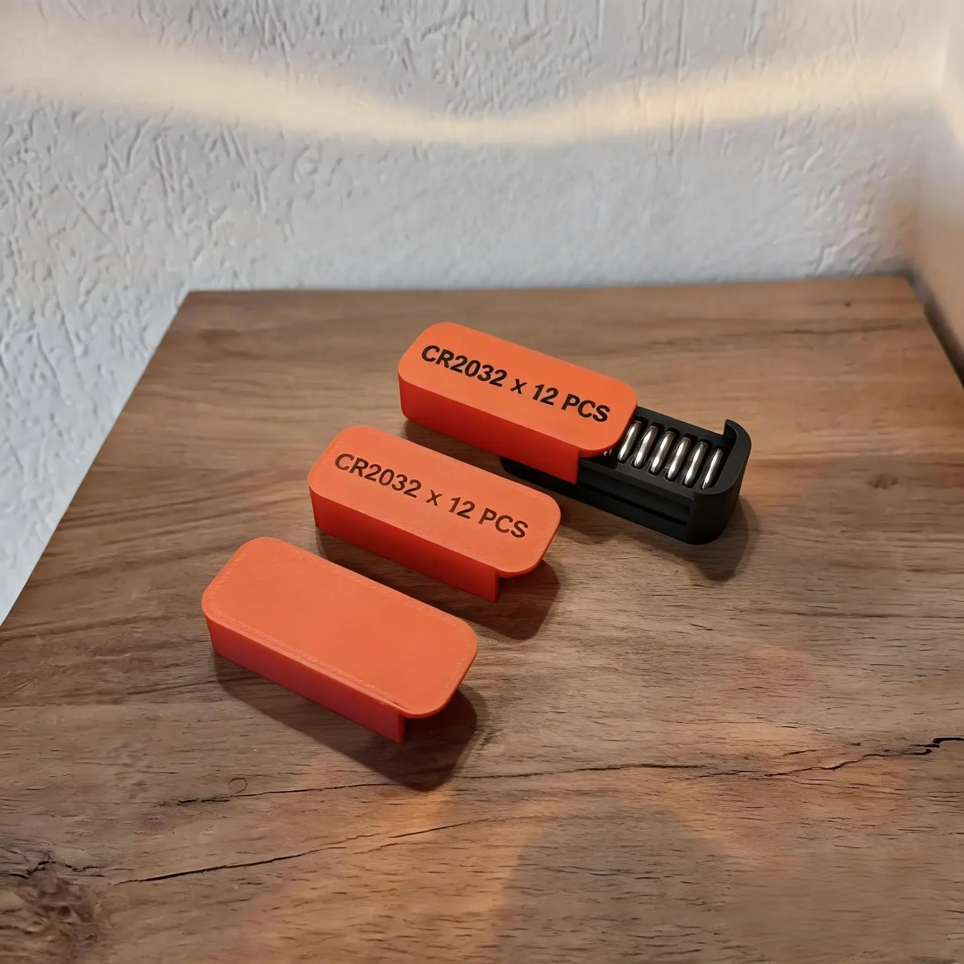 Cross-border New CR2032 Button Battery Storage Case, 12-pack, 3D Printed Portable Battery Organizer