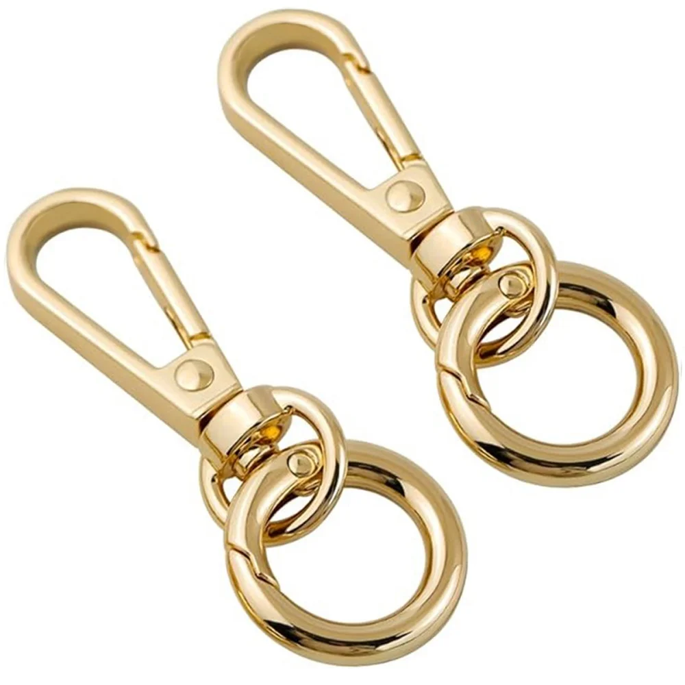 3/6/15 Sets Drehbare Karabinerhaken mit Doppelöffnung, Schlüsselanhänger-Clips, Metall-Karabinerhaken für Bastelarbeiten und Schlüsselbandherstellung – Detail 3