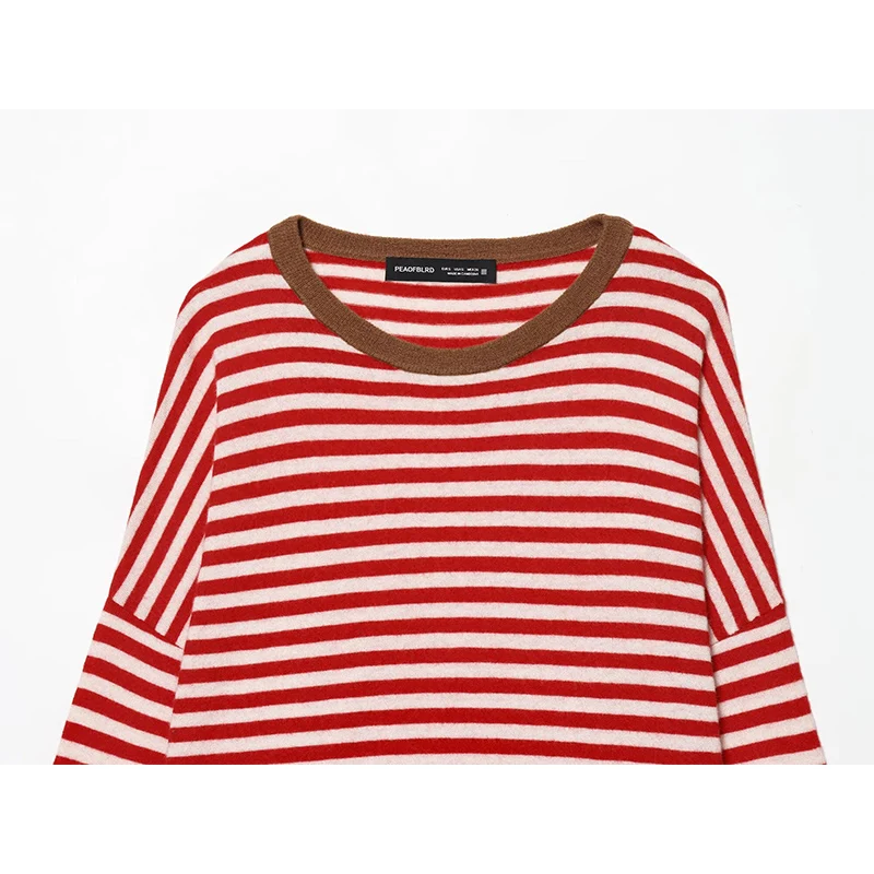 Tidalyf 2026 nuevo jersey de punto para mujer, suéter de moda Retro a rayas, suéter suelto y cálido, Jersey elegante para jóvenes, Tops de punto de calle