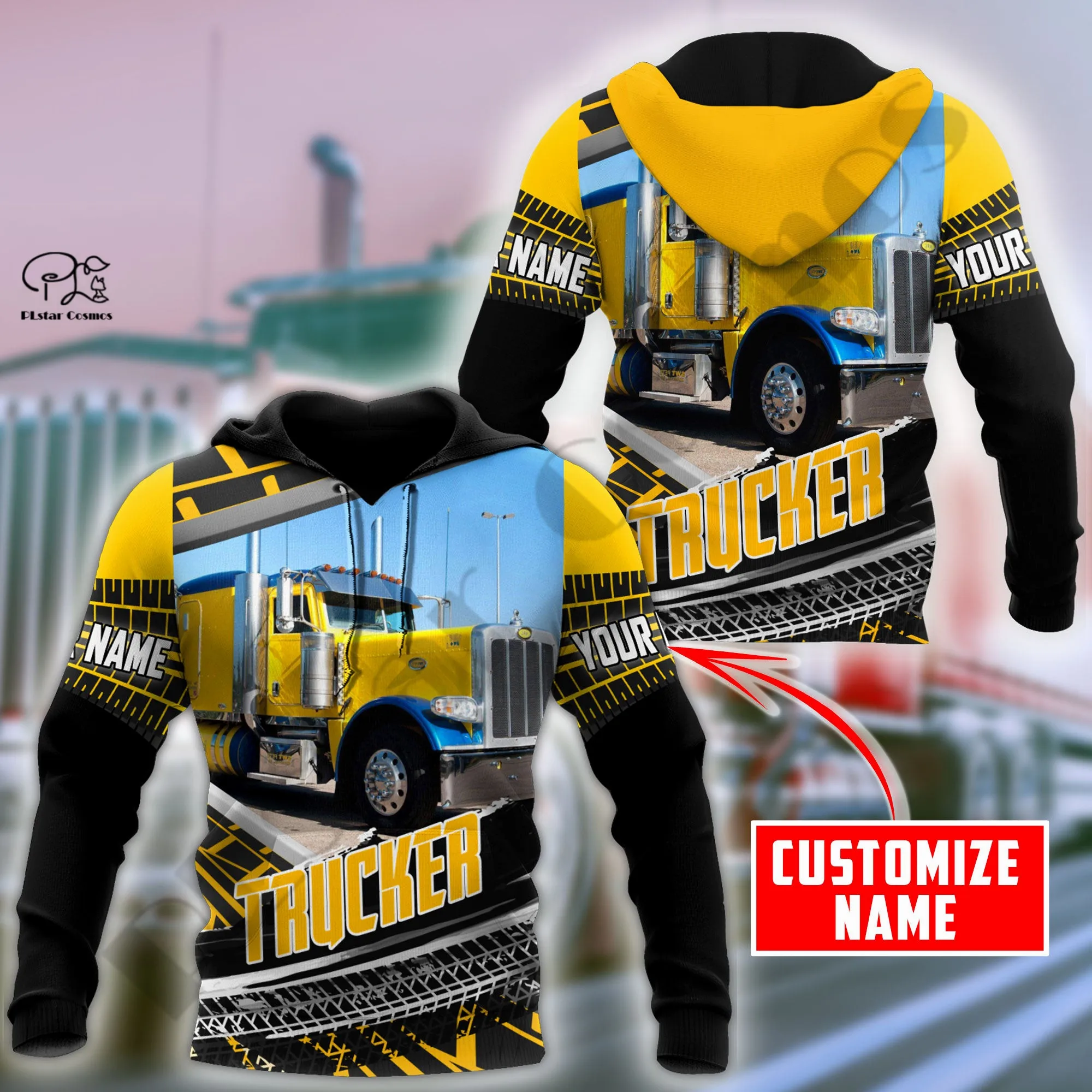 

PLstar Cosmos 3DPrinted Newest Trucker Job Custom Name Unique Funny Hrajuku Streetwear Unisex Casual Hoodies/Zip/Sweatshirt Q-1