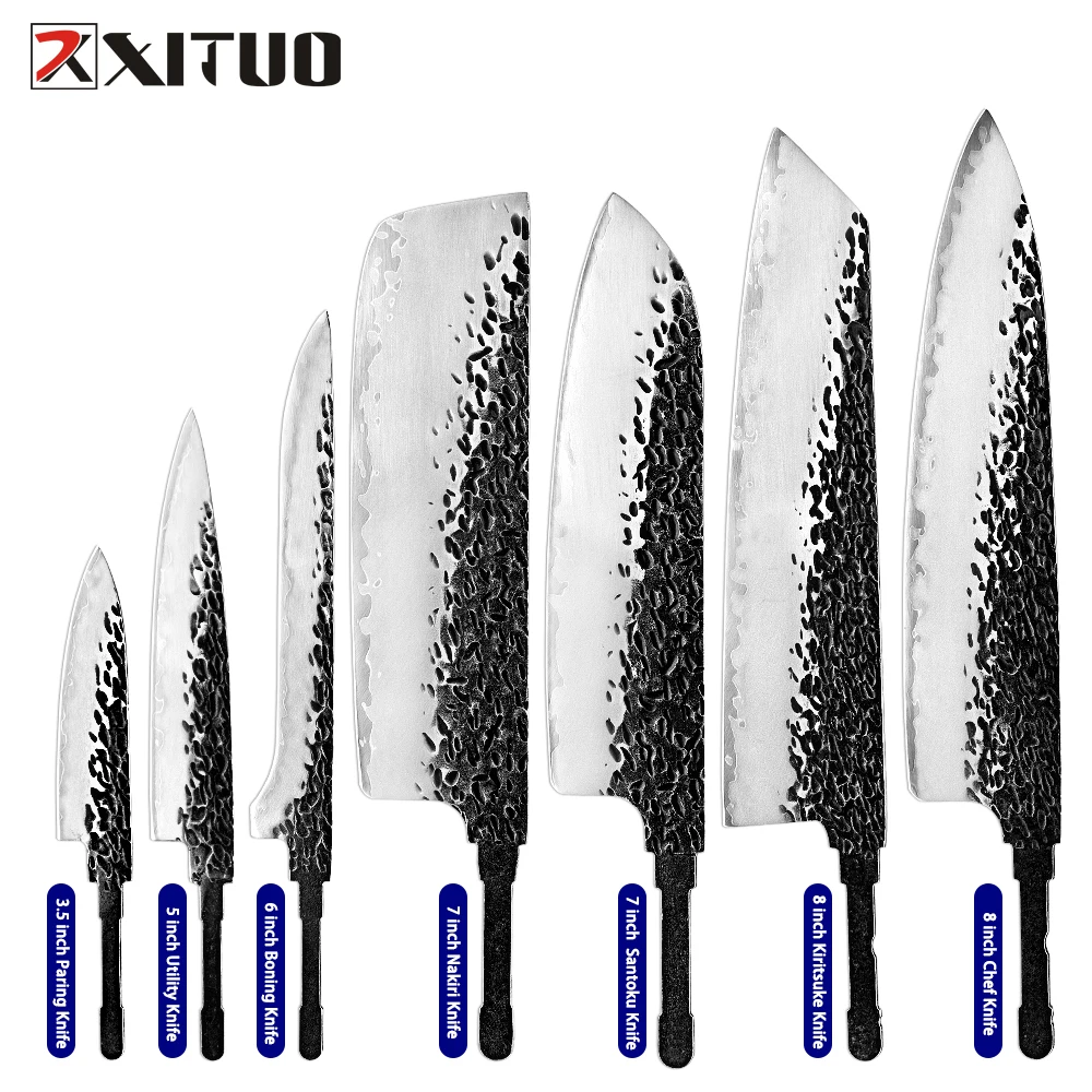 

Xituo Diy Knife Blank Triple Steel Sharp Quenched Hand Made Blade High Carbon Steel Made Kitchen Knife Filleting Without Handle