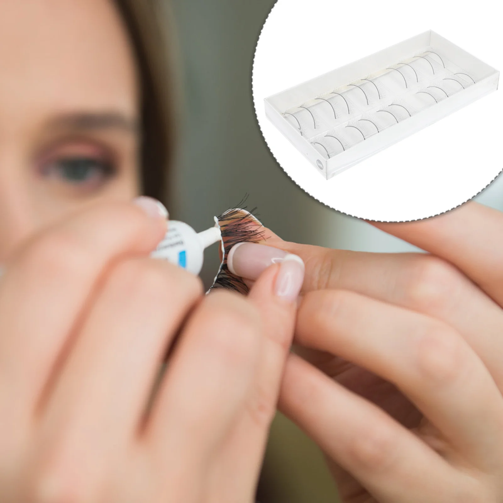 10 paires pratique fausse bande de cils pour les Extensions de cils formation imitant les cils naturels faux cils Mannequin tête greffage