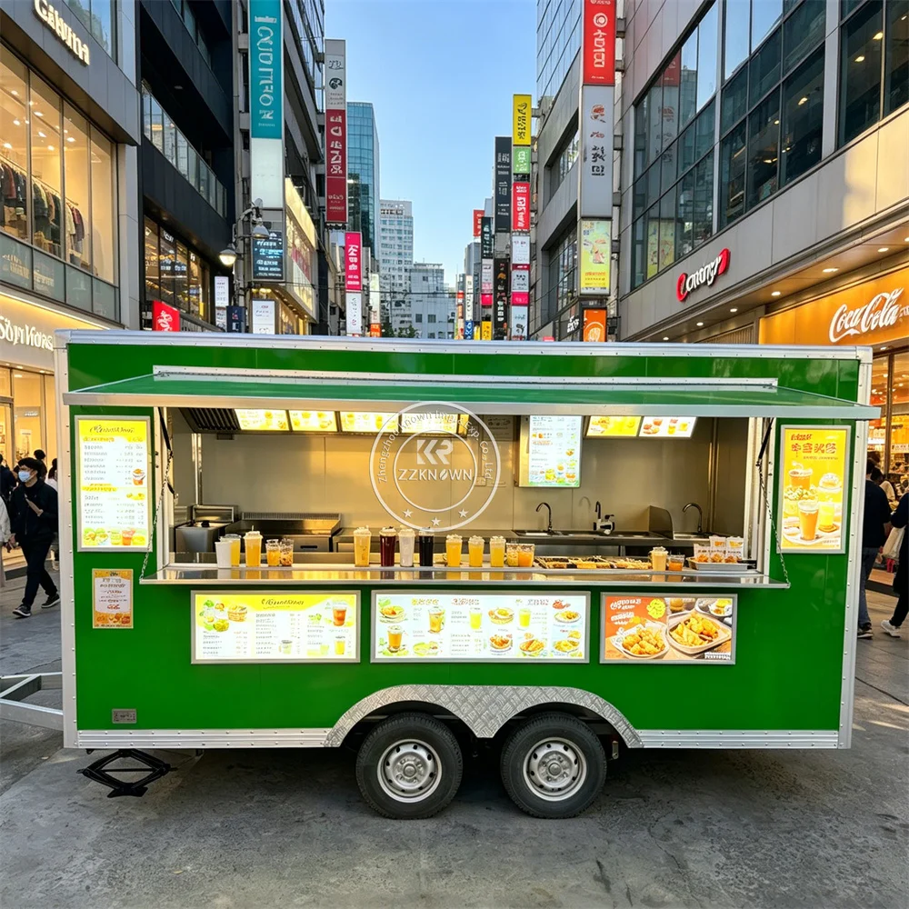 

High Quality Mobile Food Truck Ice Cream Juice Burger Truck Concession Mobile Catering Kitchen Trailer Fully Equipped