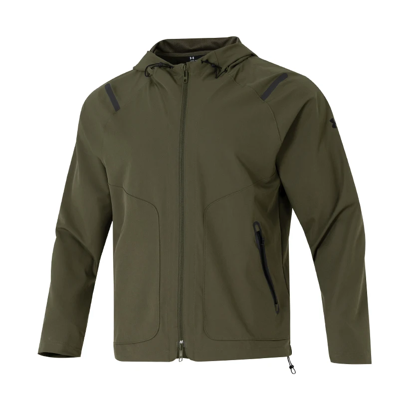 

Under Armour Men's Woven Sportswear Running Fitness Trendy Fashion Casual Hooded Windproof Jacket Coat 1370494-390