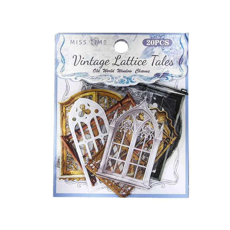 

24sets/1lot Kawaii Scrapbook Stickers Grid Story Junk Journal Gold Planner Stationery Sticker Planner Decorative