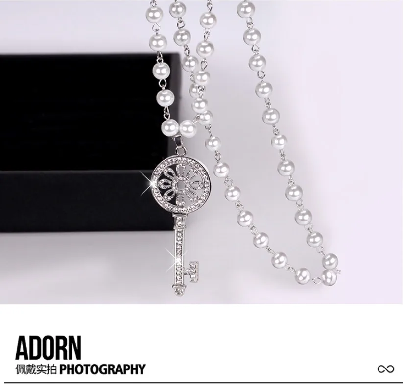 Nuova catena maglione chiave lunga collana da donna versatile autunnale e invernale