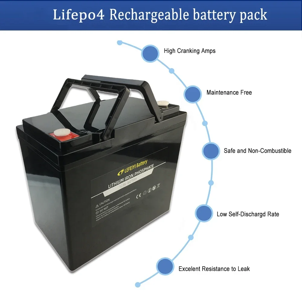 Batteria ricaricabile Lifepo4 12V 80Ah per macchinina per bambini, lampioni solari e altri alimentatori per piccoli attrezzature