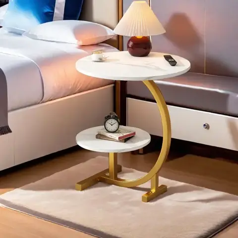 디자이너 럭셔리 커피 테이블 골드 아침 식사 미니멀리스트 라운드 사이드 테이블 라운지 공간 절약 메사 보조 거실 가구 Best5 디자이너 럭셔리 커피 테이블 골드 아침 식사 미니멀리스트 라운드 사이드 테이블 라운지 공간 절약 메사 보조 거실 가구 Best5