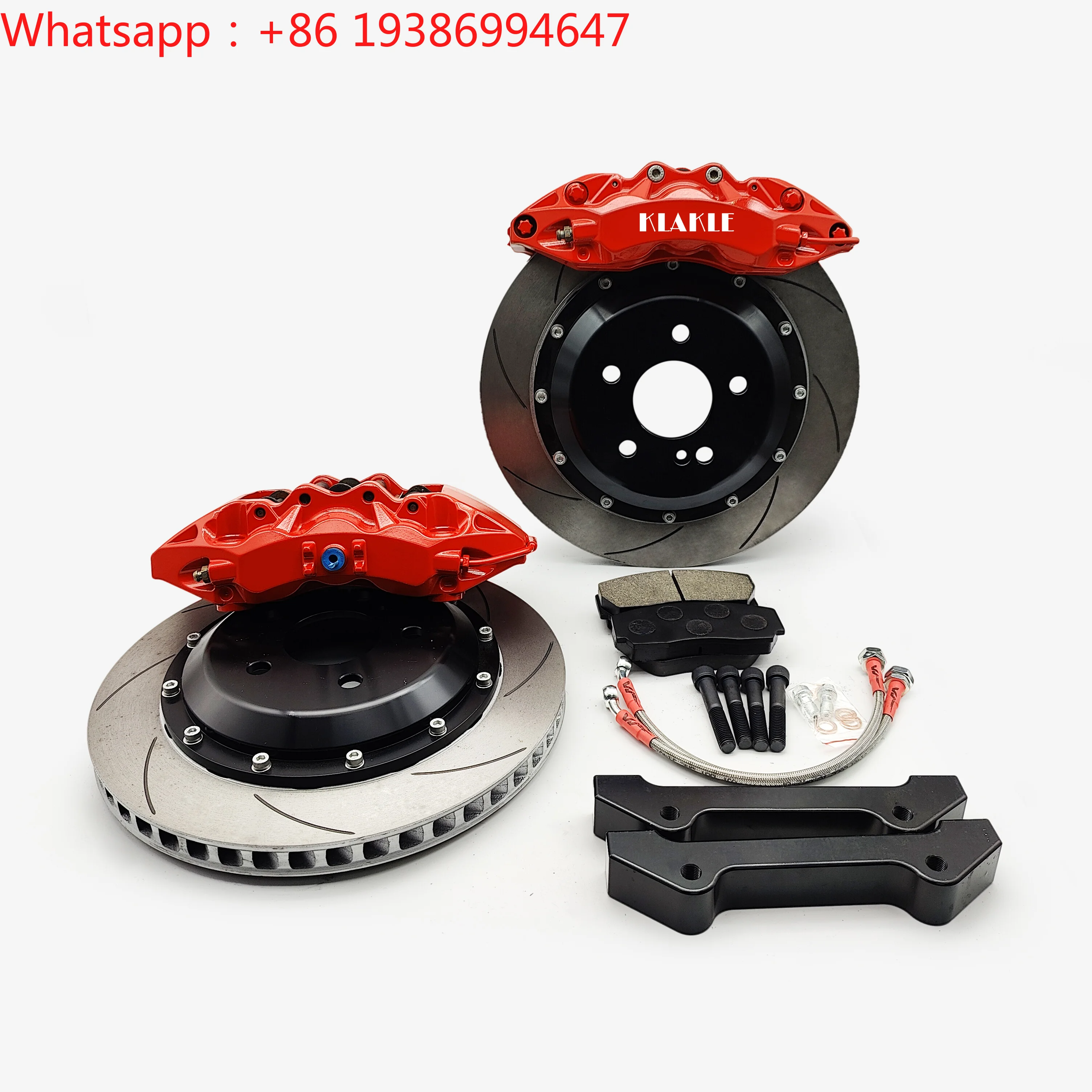 For KLAKLE New 9040 Aviation Aluminum Alloy 6 Piston Front Brake Calipers & Dragon Brake Disc Kits for Integra DC & Avalon