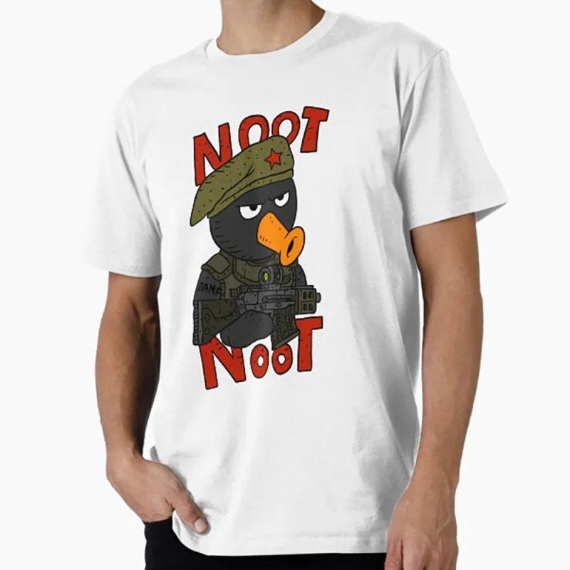 

0330 Funny Gift t shirt for men Noot Pingu Meme Graphic Clothes 100% cotton printed Y2K clothing Large size tee S-6XL