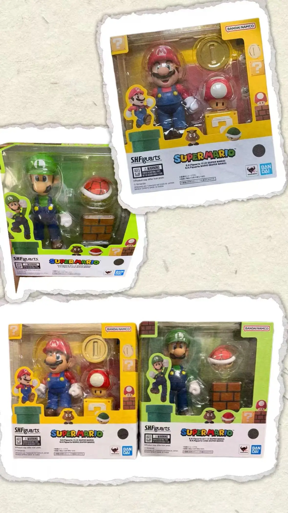 

Original Bandai S.H.Figuarts Shf Mario Luigi Play Set Super Mario In Stock Anime Action Collection Figures Model Toys