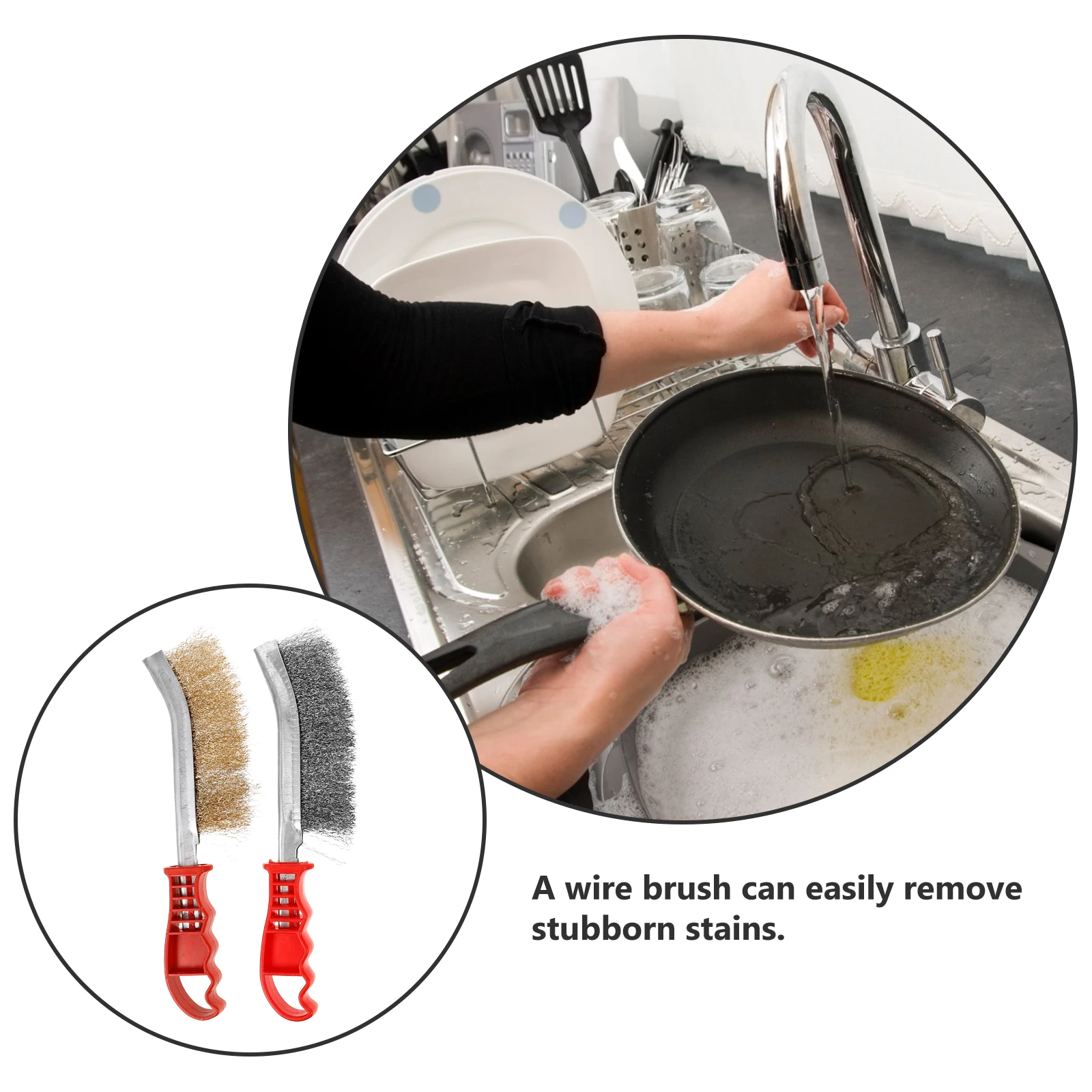 

4PCS Multi-Function Wire Brush Durable BBQ Grill Cleaner Wear-Resistant Grill Cleaner Portable Camping Outdoor Barbecue Supply