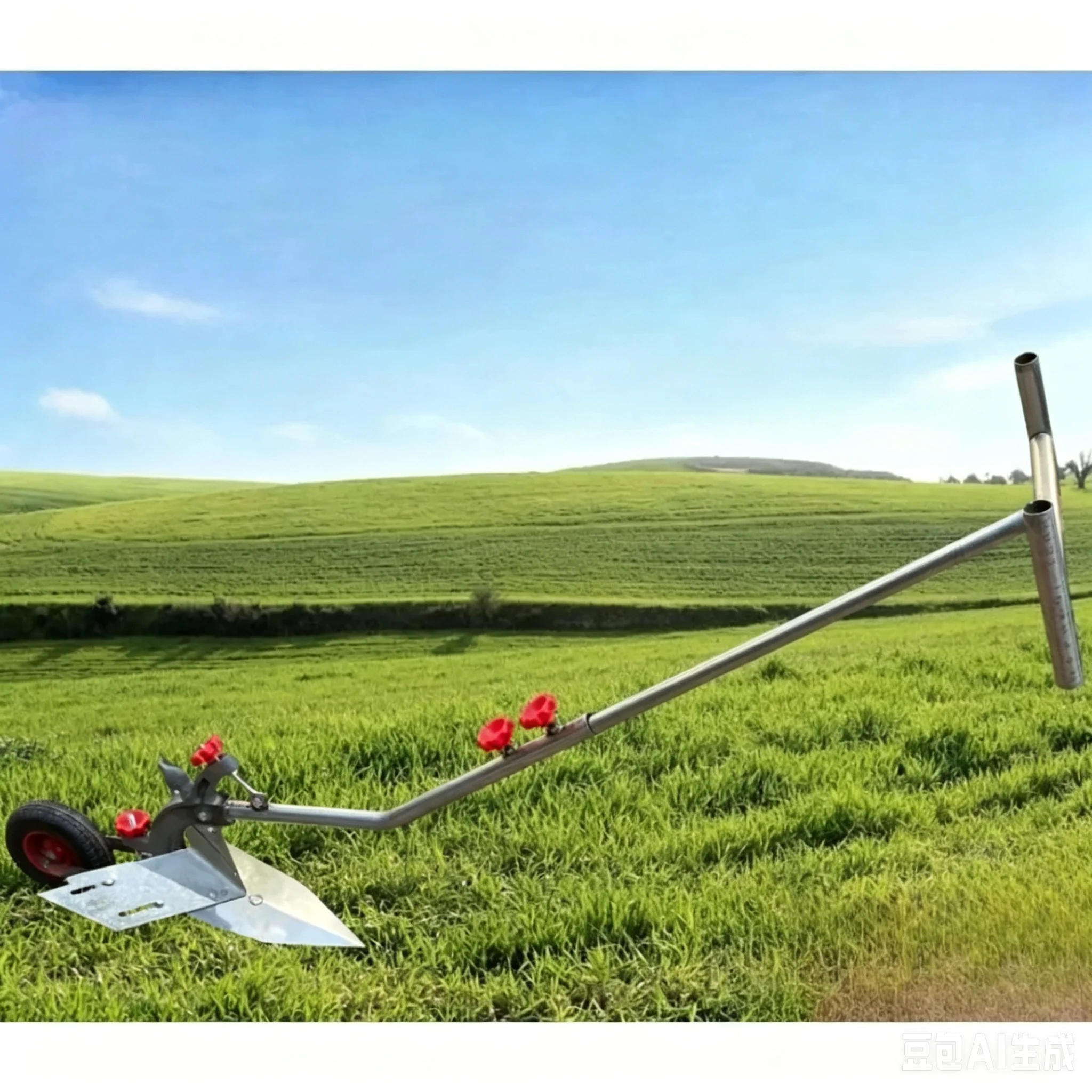 Single Person Hand Pulled Plow Micro Tillage Machine Garden Farm Trenching Plowing Tool