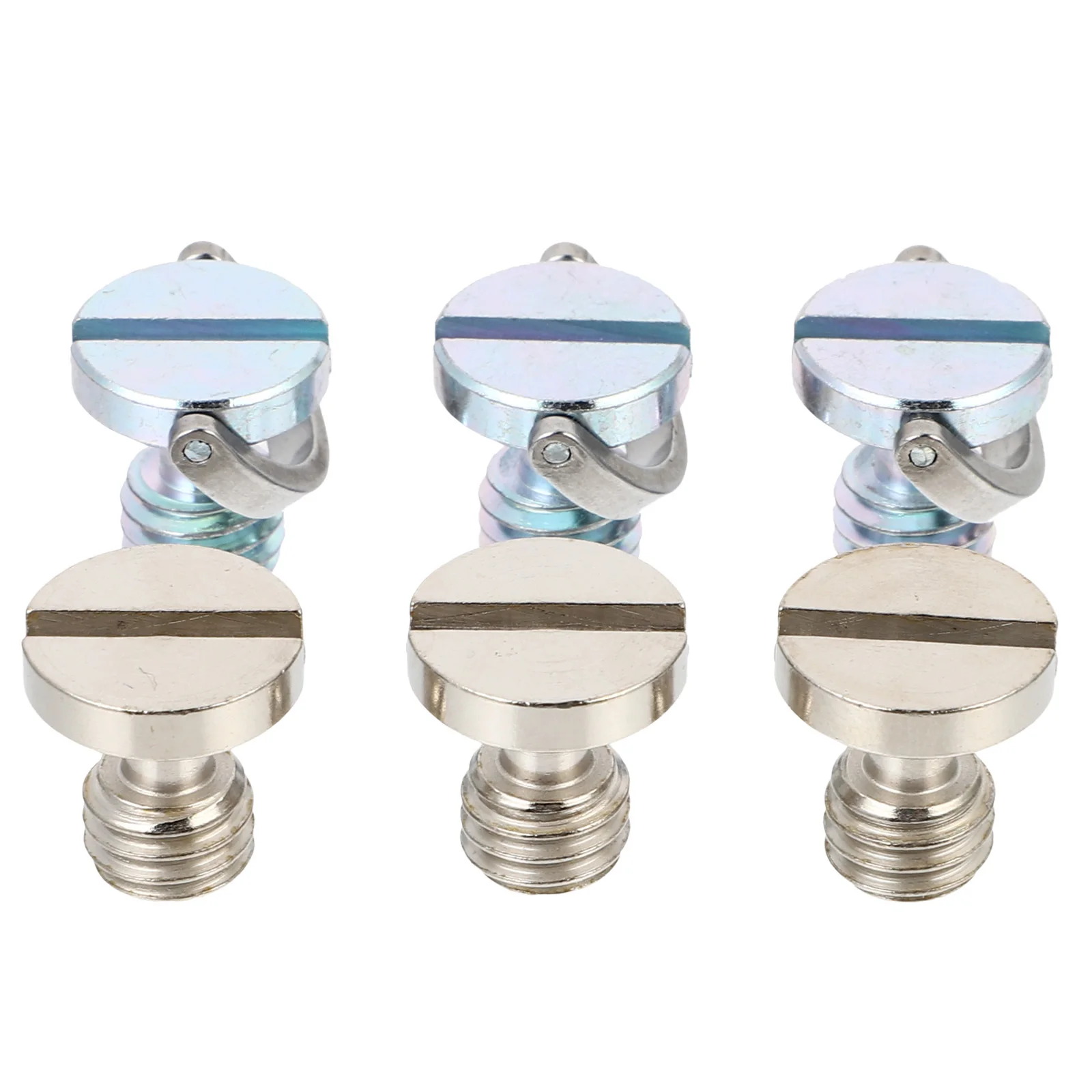 

6Pcs Camera Screw D-Ring Slotted for Tripod Monopod Quick Release Plate Ball Head Mount Fixing Screw Camera Parts