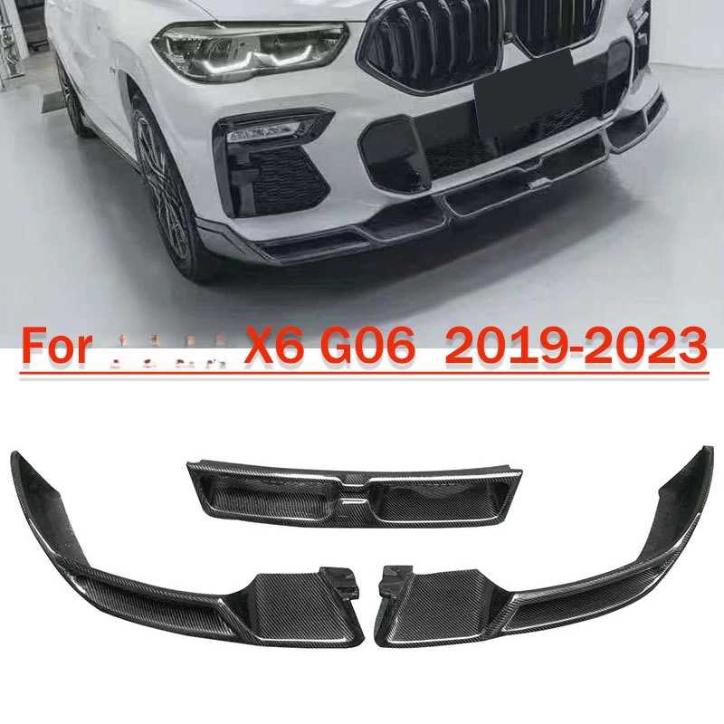 For BMW X6 G06 LD Style Small Body Kit Dry Carbon Fiber Front Lip Diffuser Exterior Modification Accessories