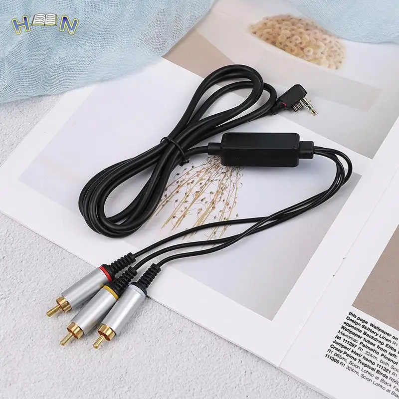 1pc Audio Video AV Cable to RCA Extension Composite Data Cord for PlayStation Portable PSP 2000 3000 Slim To TV Monitor