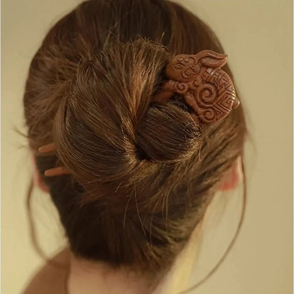 Drewniana szpilka do włosów motyl zwierzęta chiński styl spinka do włosów pałeczka do włosów szpilki do włosów do długich włosów ozdoba do włosów Hanfu