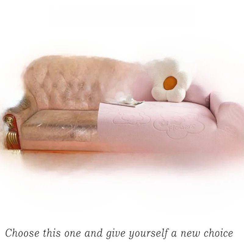 Universal Sofa Cover Elastic Dustproof  Scratch Proof Spring Autumn Winter Use Sofa Protector Plant Floral Polyester