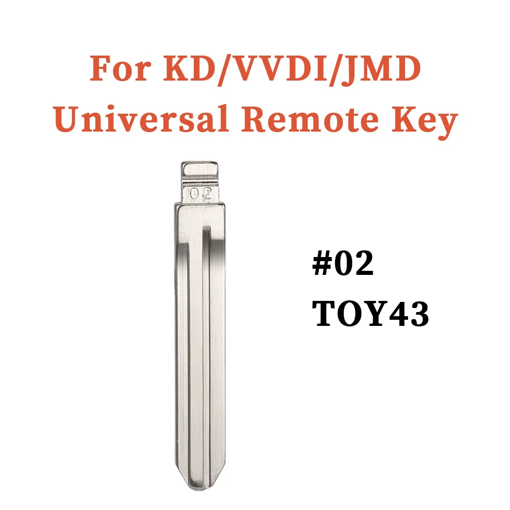 

# Универсальный необработанный металлический ключ-заготовка 02 TOY43 для замены, ремонтная деталь для выкидного ключа KD VVDI для Toyota Camry Corolla