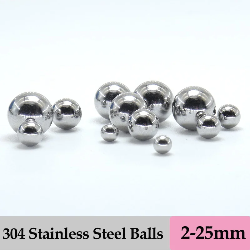 Harden 304 Stainless Steel Balls Solid Small Smooth Precision Bearing Steel Balls Bead Solid Ball G100 Skate Spherical Bearings