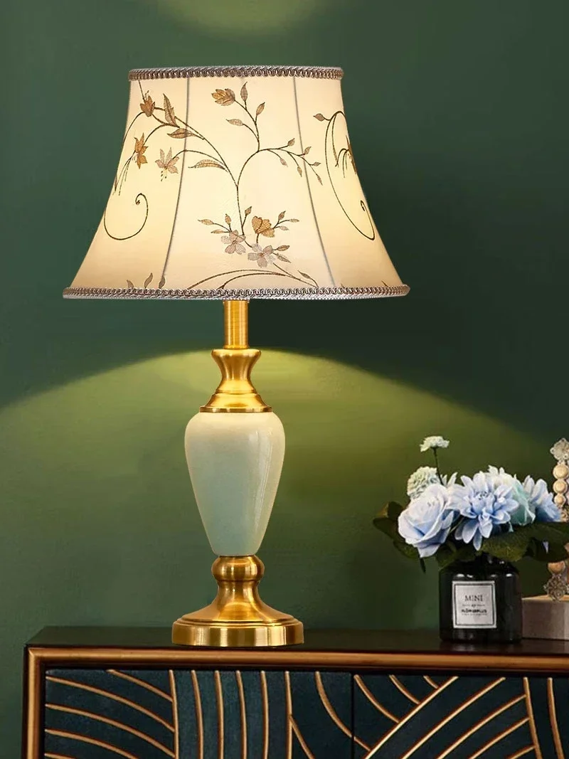 Light Luxury Living Room Ceramic Table Lamp Nordic Simple