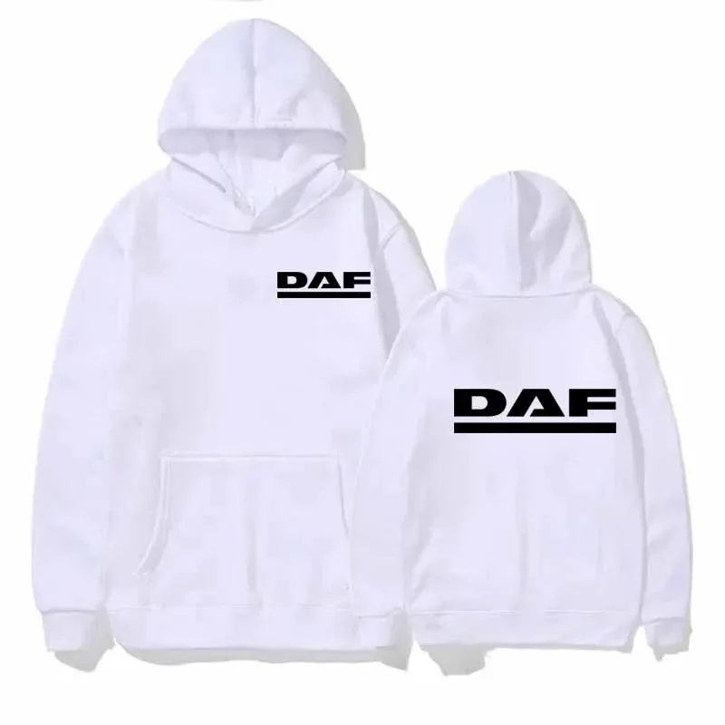 DAF Print Hoodie Men and Women Sport Long Sleeves Sweatshirts Winter Fleece Jogging Top Loose Clothing Fashion Pullover