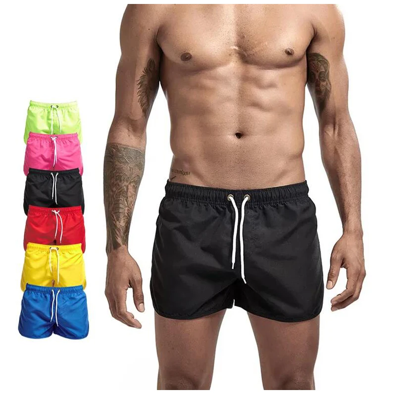 

Men Teens Swimwear 14 Colors Quick Dry Swim Pants Swimming Surffing Running Gym Beach Five Piont Shorts Trunks Beachwear